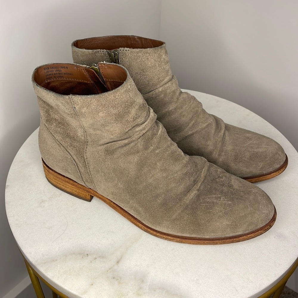 Korkease suede booties, Size 9.5